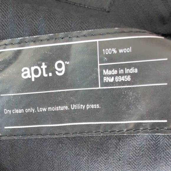 Apt. 9 Men's Black Wool Dress Pants 40x32      P180 - Picture 10 of 11